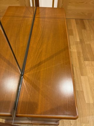 Mueble recibidor con espejo de madera