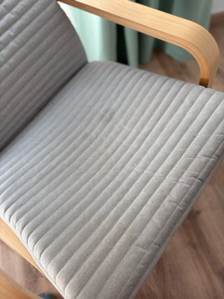 Sillón Mecedora Ikea Gris y Madera