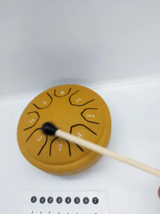 Steel Tongue Drum 11cm 8 Toni Giallo Melodia Zen