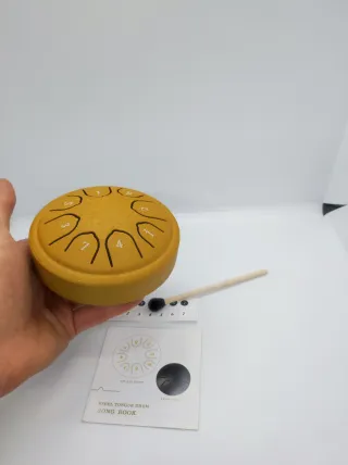 Steel Tongue Drum 11cm 8 Toni Giallo Melodia Zen