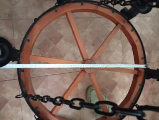 Lámpara colgante rústica negra