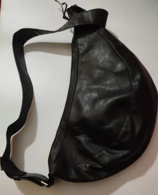 Bolso piel sintética Zara negro