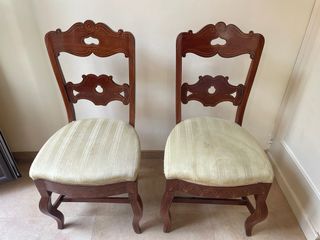 Juego de 2 Sillas Antiguas Tapizadas