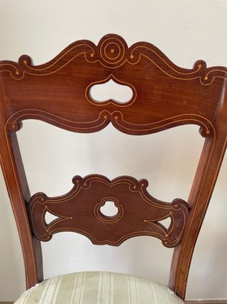 Juego de 2 Sillas Antiguas Tapizadas