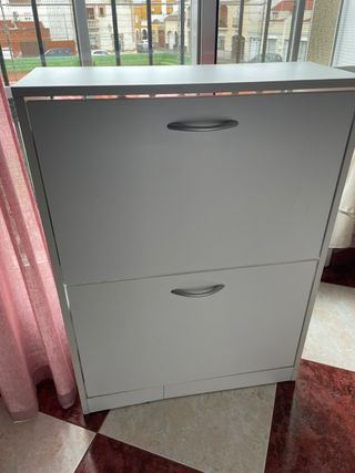 Mueble Zapatero Blanco Metal/Madera