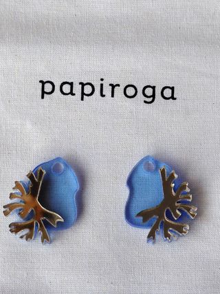 Papiroga piezas sueltas pendiente Azul y dorado