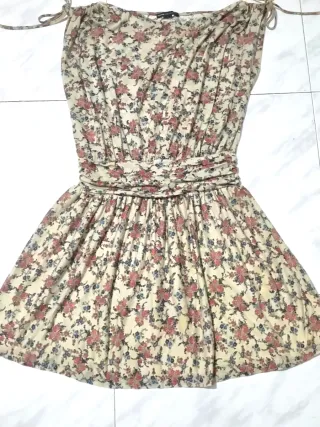 Vestido Floral Mango Talla XL Estilo Romántico