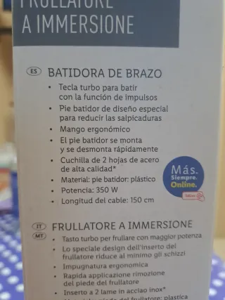 BATIDORA BRAZO SilverCrest 350W SIN ESTRENAR