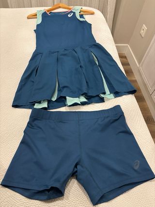 Vestido pádel ASICS azul y verde