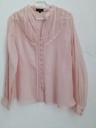 Blusa romántica Elogy rosa talla 46
