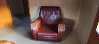 Sofá Cama 3 Plazas + 2 Butacones Marrones