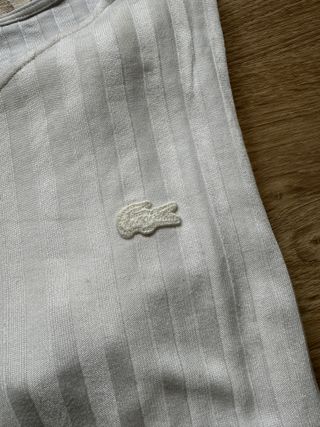 Camiseta Lacoste Mujer 44 Blanco Crema Manga Corta