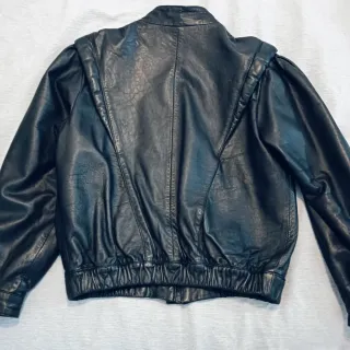 Chaqueta Piel Vintage Negra años 80