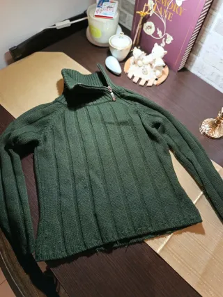 Felpa verde militare Made in Italy