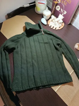 Felpa verde militare Made in Italy