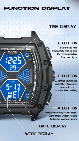 Reloj FAIRWHALE Hombre Negro y Blanco