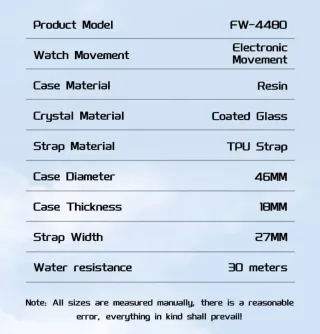 Reloj FAIRWHALE Hombre Negro y Blanco