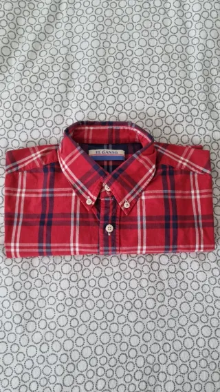 Camisa roja El Ganso Cuadros Talla S hombre o niño
