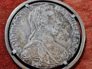 Portachiavi Due Talleri Argento Restrike