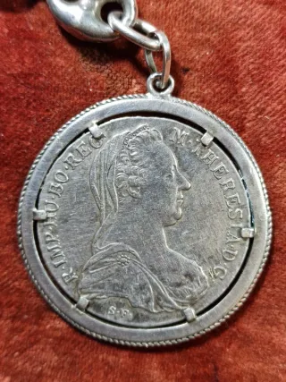 Portachiavi Due Talleri Argento Restrike