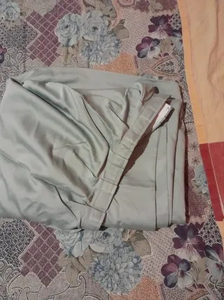 Tende eleganti tessuto liscio verde acqua