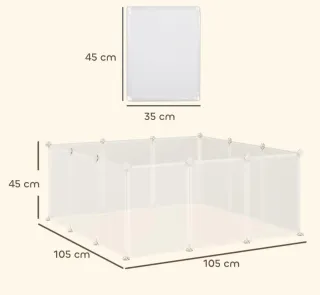 Jaula modular para mascotas transparente