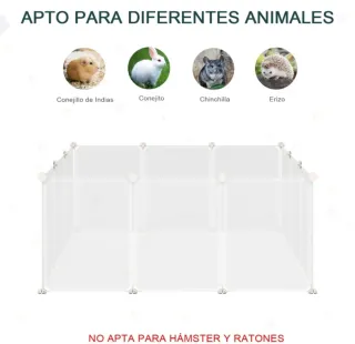 Jaula modular para mascotas transparente