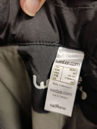 Pantaloni sci imbottiti con bretelle