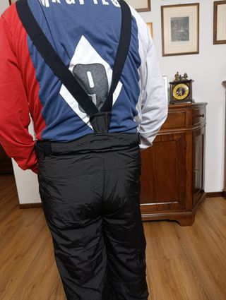 Pantaloni sci imbottiti con bretelle