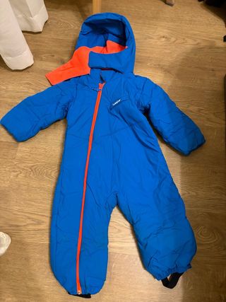 Mono de nieve azul 2 años