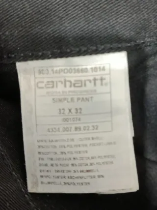 Pantalón Carhartt Negro Largo
