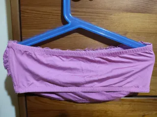 Sujetador banda rosa encaje