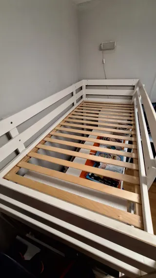 Litera Ikea Mydal 90x200 Madera Blanca