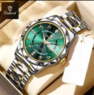 Reloj Binbond Hombre Oro y Verde
