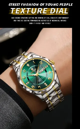 Reloj Binbond Hombre Oro y Verde