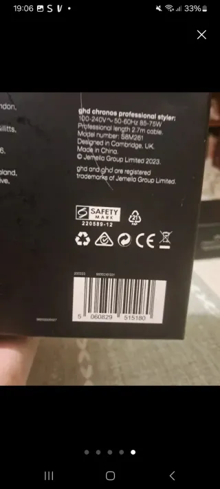 Plancha GHD Chronos Negra Nueva