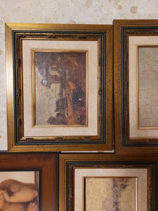 Set 5 Cuadros Vintage Madera