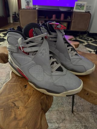 Jordan 8 Riflettenti Grigio/Rosso