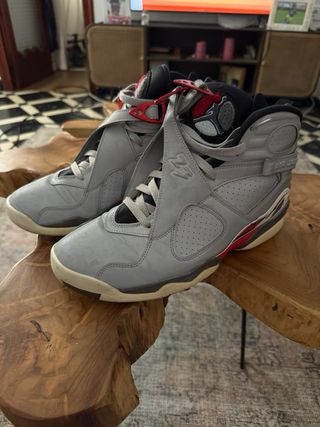 Jordan 8 Riflettenti Grigio/Rosso