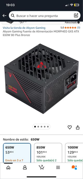 Fuente Alimentación Abysm Gaming 650W