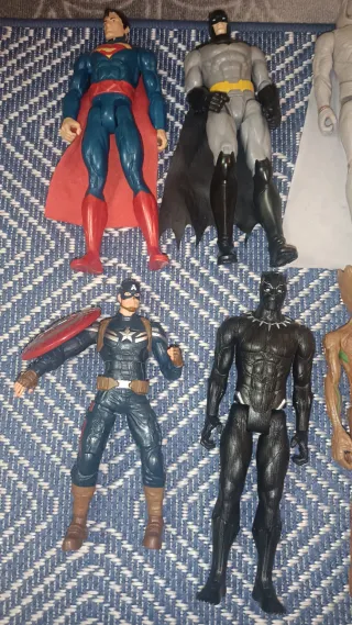 Lote Figuras,muñecos Acción Spiderman, Batman,Hulk