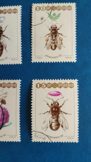 Sellos Polonia Abejas 1987 - lote 149