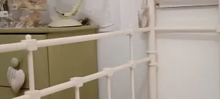 Cama de metal blanca 200 cm * 90 cm