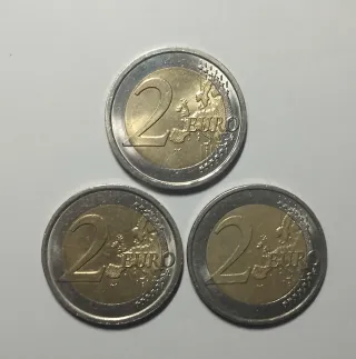 Trittico monete 2 euro San Marino, Germania, Carab