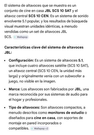 Altavoces JBL Negro y Plateado