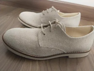 Zapatos comunión niño beige/blanco