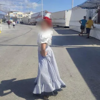Conjunto Flamenco Falda y Camisa Lunares