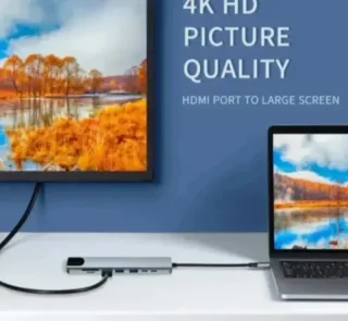 Hub USB C 8 en 1 AMMITOO 4K HDMI,USB,Lector Tarjet