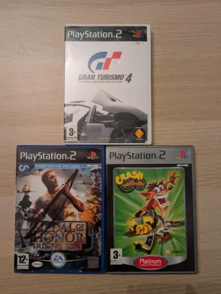 Juegos PS2: Gran Turismo 4, Medal of Honor, Crash