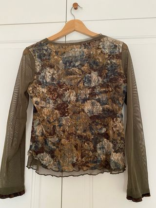 Camiseta Paz Torras M Fantasía Mangas Transparente